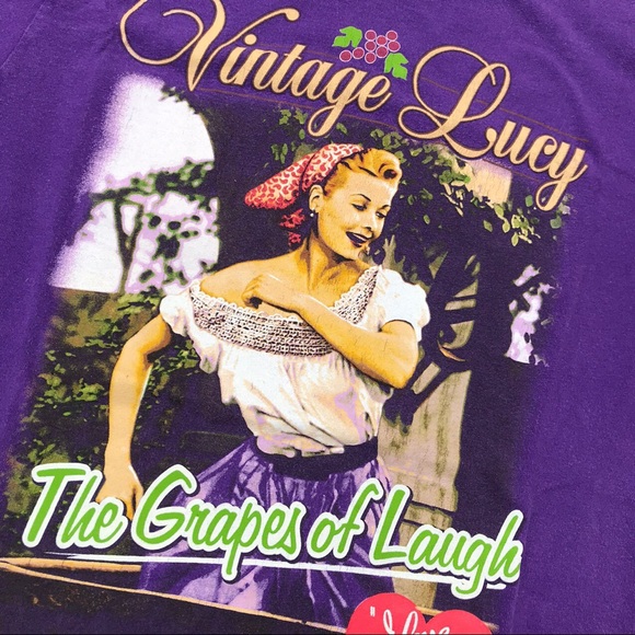 Vintage 2000s Y2K I love Lucy graphic t shirt Sz S - Picture 2 of 4